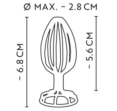 Anos - Stalowy Pusty Korek Analny Srebrny 2.8 CM